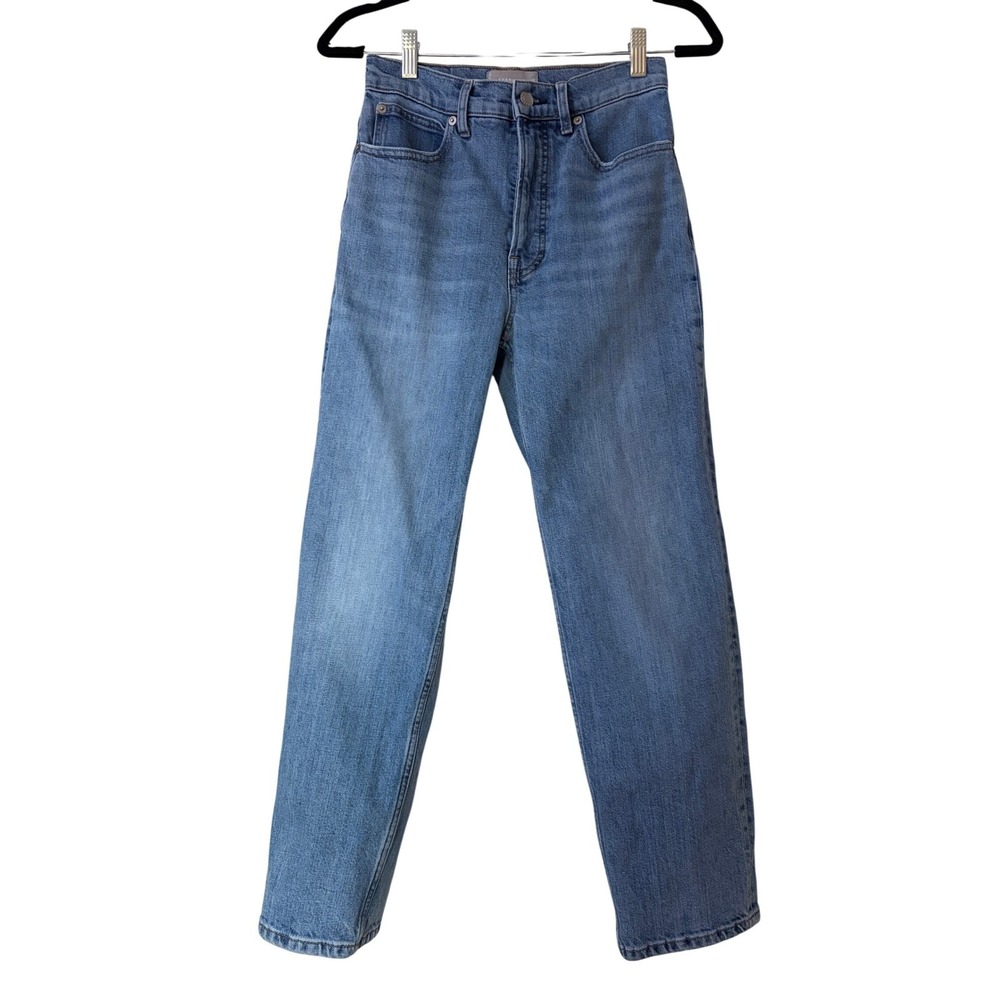 Everlane The Way High Jean Light Blue Straight Leg Denim Womens 26 (26" inseam)